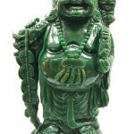 Laughing Buddha In Natural Columbian Green Jade - 11291 gms