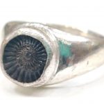 Sudarshan Shaligram Ring In Silver