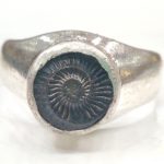 Sudarshan Shaligram Ring In Silver
