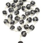 Narayan Shaligram Mala With Sudarshan Shaligram Pendant In Silver 