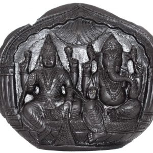 Laxmi Ganesha Idols Carved on Natural Shaligrams