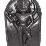 Shri Vitthala Giridhari on Natural Golden Sudarshan Shaligram