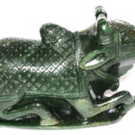 Rare Big Size Nandi In Columbian Green Jade - 3554 gm