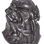 Laxmi Varaha Murti On Golden Sudarshan Shaligram