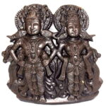 Panduranga With Rukmani on Natural Shaligram