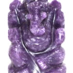 Ganesha In Natural Lepidolite - 136 gms