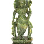 Lord Rama Idol In Columbian Green Jade - 1188 gms