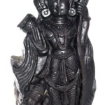 Lord Rama With Hanuman Idol on Natural Rama Shaligram