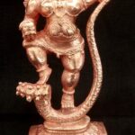 Krishna Idol On Kaliya Snake / Kaliya Mardana Idol In Pure Solid Copper - 4.5 Inches