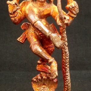 Krishna Idol On Kaliya Snake / Kaliya Mardana Idol In Pure Solid Copper - 3.5 inches