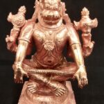 Yoga Narsimha Idol In Pure Solid Copper - 4.5 inches