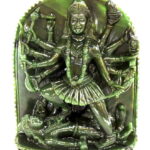 Maha Kali Idol In Columbian Green Jade - 1445 gms