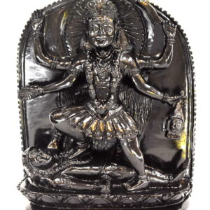 Maha Kali In Black Agate - 1521 gms