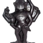 Shri Vitthala Giridhari on Natural Golden Sudarshan Shaligram