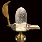 Sphatik ShivLingam With in Brass Yoni Base - 216 gm