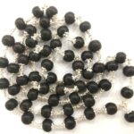 Ebony Mala / Karungali Mala In Pure Silver - 8 mm
