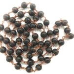 Ebony Mala / Karungali Mala In Pure Copper - 8 mm