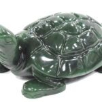 Kurma Idol in Natural Coumbian Green Jade - 921 gms