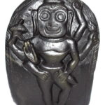 Shri Vitthala Giridhari on Natural Golden Sudarshan Shaligram
