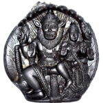 Laxmi Narsimha Idol On Golden Shaligram