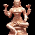 Goddess Laxmi Idol In Pure Solid Copper - 4 inches
