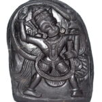 Hanuman Idol In Natural Golden Sudarshan Shaligram