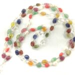 Navratna Mala Precious Gems In Silver