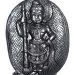 Udupi Krishna Idol on Natural Golden Sudarshan Shaligram