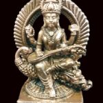 Goddess Saraswati Idol In Pure Solid Copper