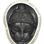 Narsimha Shaligram Pendant on Sudarshan Shaligram in Pure Silver