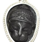 Narsimha Shaligram Pendant on Sudarshan Shaligram in Pure Silver