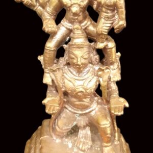 Lord Vishnu With Lakshmi on Garuda In Pure Solid Copper - 2.5 inches