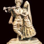 Radha Krishna Idol In Copper - 2 inches