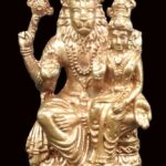 Laxmi Narsimha Idol In Pure Solid Copper - 2 inches
