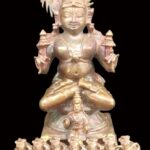 Lord Surya Narayana Idol In Pure Solid Copper - 3.5 inches