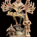 Lord Narsimha Idol / Ugra Narasimha In Pure Solid Copper - 7 Inches