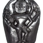 Shri Vitthala Giridhari on Natural Golden Sudarshan Shaligram
