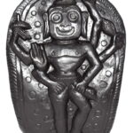 Shri Vitthala Giridhari on Natural Golden Sudarshan Shaligram