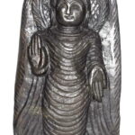 Lord Buddha Murti On Natural Golden Sudarshan Shaligram