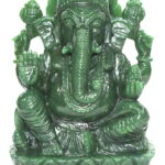 Ganesha Columbian Green Jade - 1516 gms