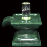 Sphatik Shivalingam With in Green Jade Yoni Base - 635 gms