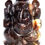 Lord Ganesha in Natural Gomed Gemstone - 215 gms