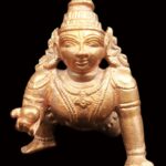 Bal Krishna Idol / Laddo Gopal Idol In Pure Solid Copper