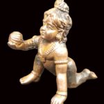Bal Krishna Idol / Laddo Gopal Idol In Pure Solid Copper