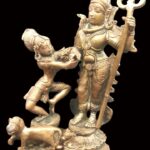 Lord Shiva With Goddess Parvati in Pure Solid Copper - 7.5 inches