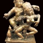Radha Krishna Idol In Pure Solid Copper - 5.5 inches