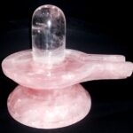 Sphatik Shivalingam With in Rose Quartz Yoni Base - 1401 gms