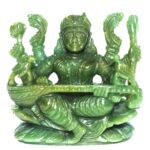 Goddess Matangi / RajaShyamala Devi Idol In Colombian Green Jade