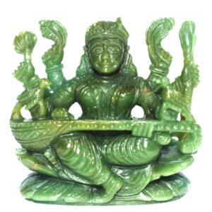 Goddess Matangi / RajaShyamala Devi Idol In Colombian Green Jade
