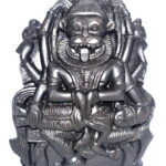 Rare Narasimha Murti on Natural Sudarshan Shaligram